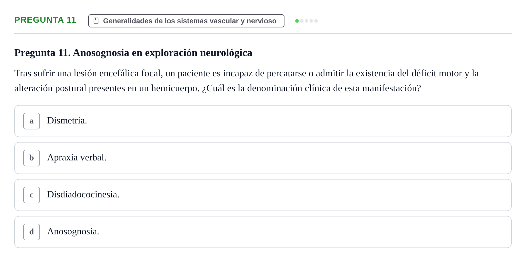 Enunciado: Pregunta 11