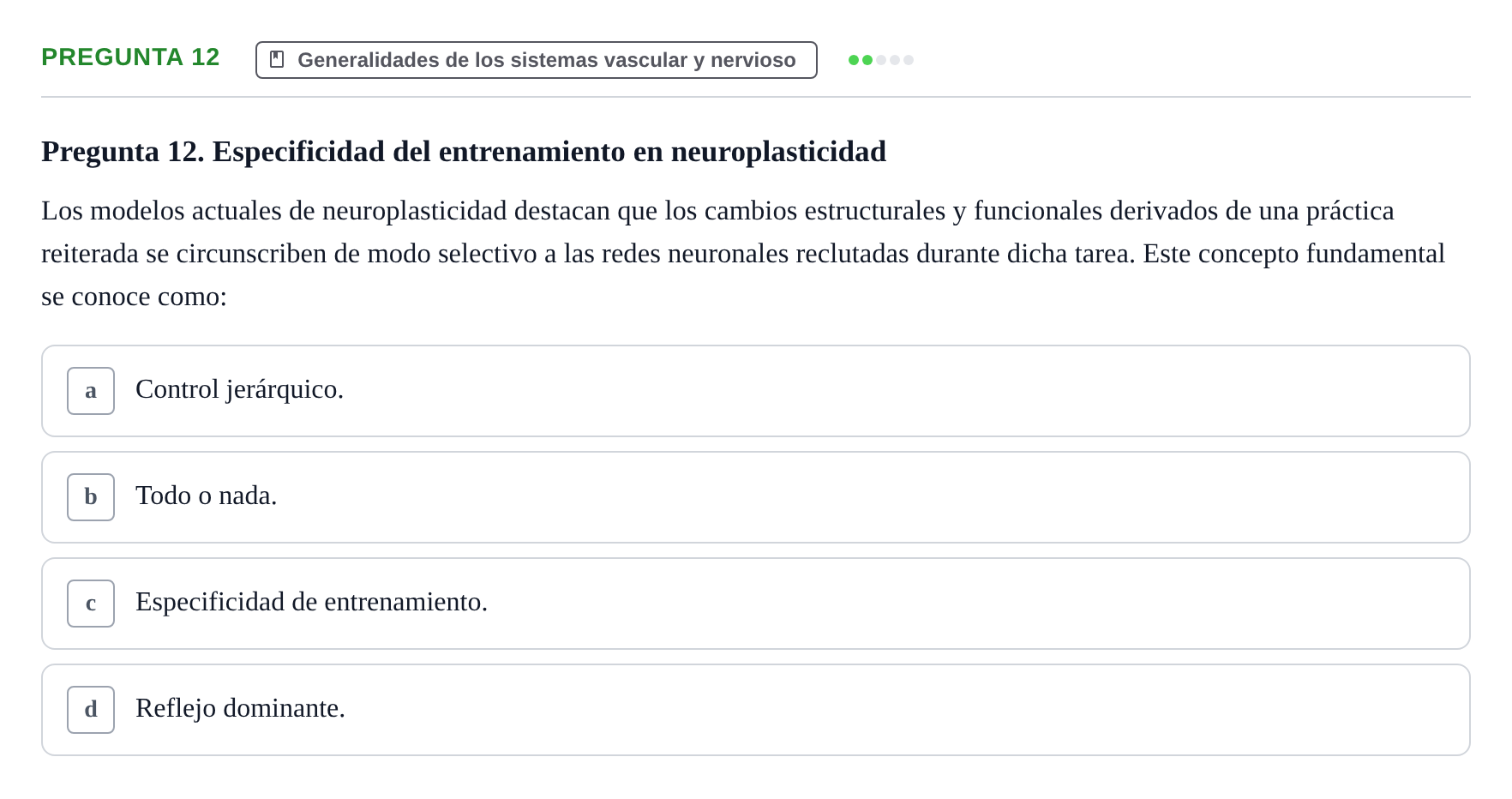 Enunciado: Pregunta 12