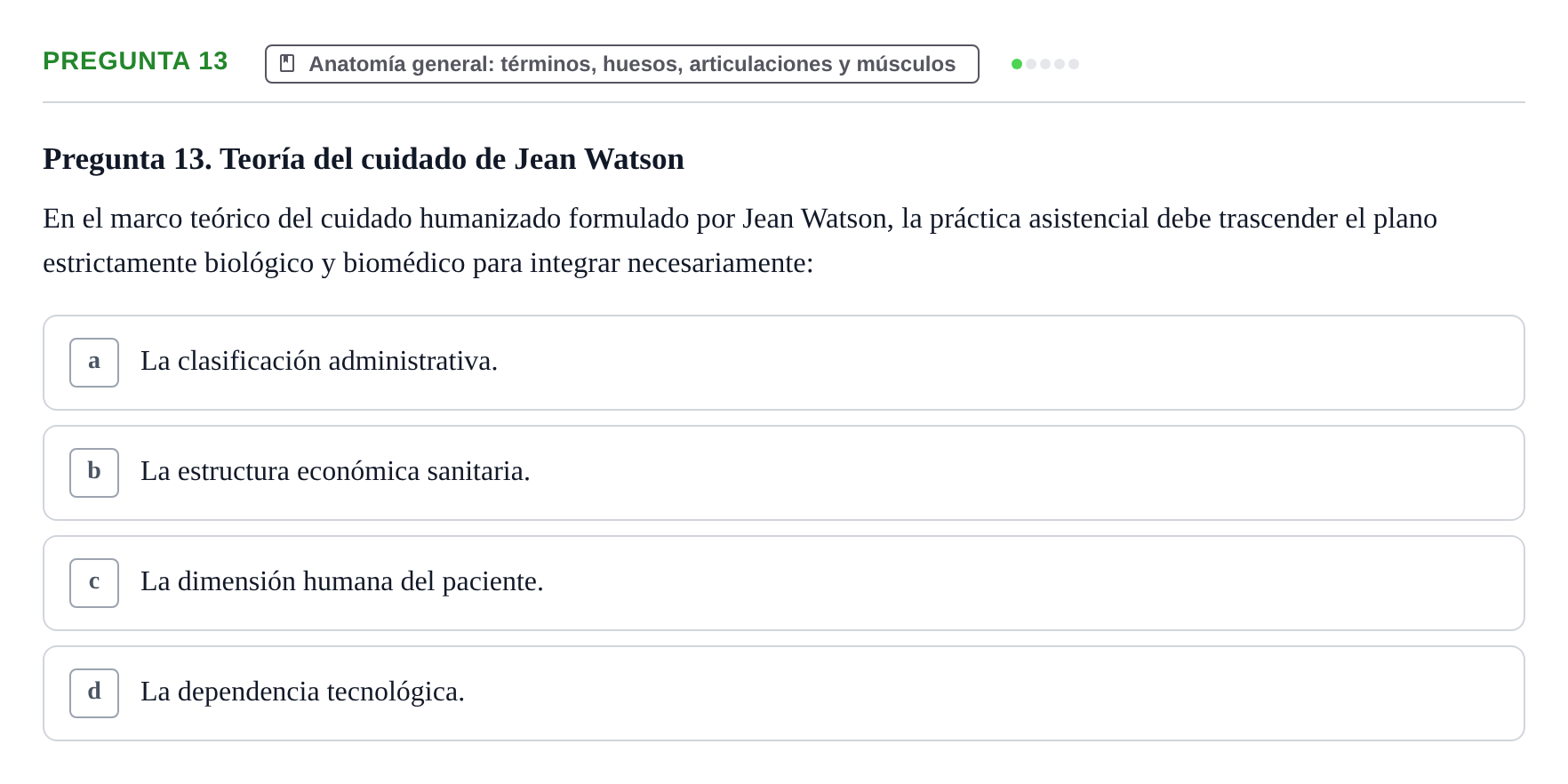 Enunciado: Pregunta 13