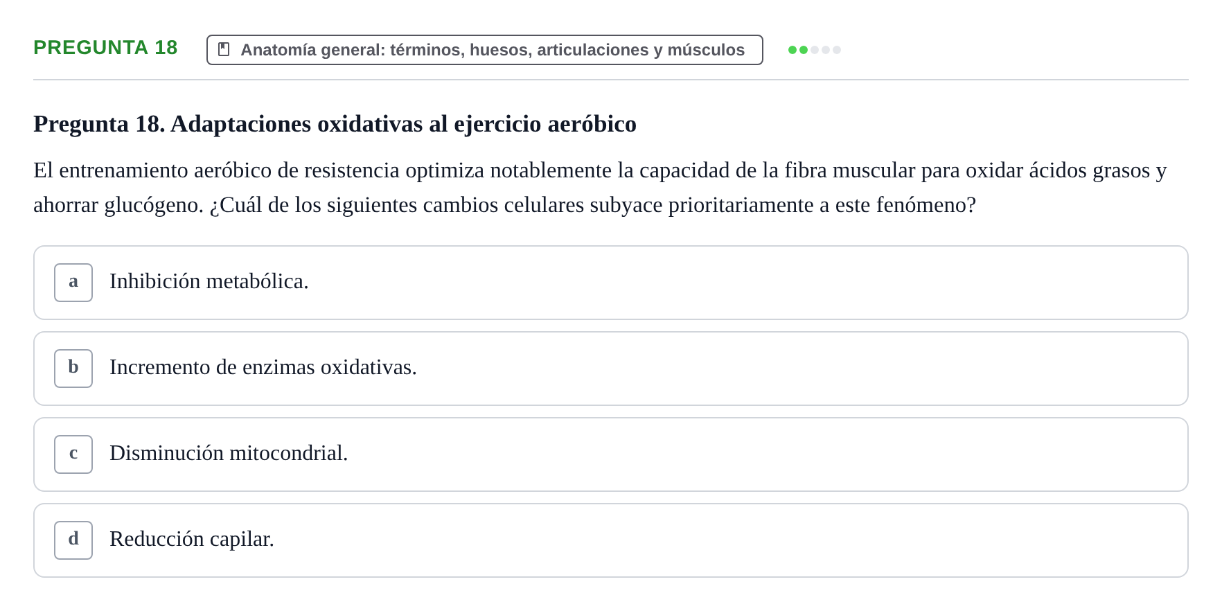 Enunciado: Pregunta 18