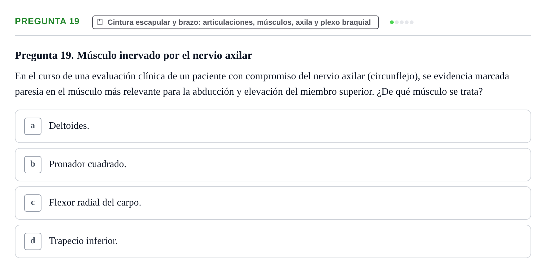Enunciado: Pregunta 19