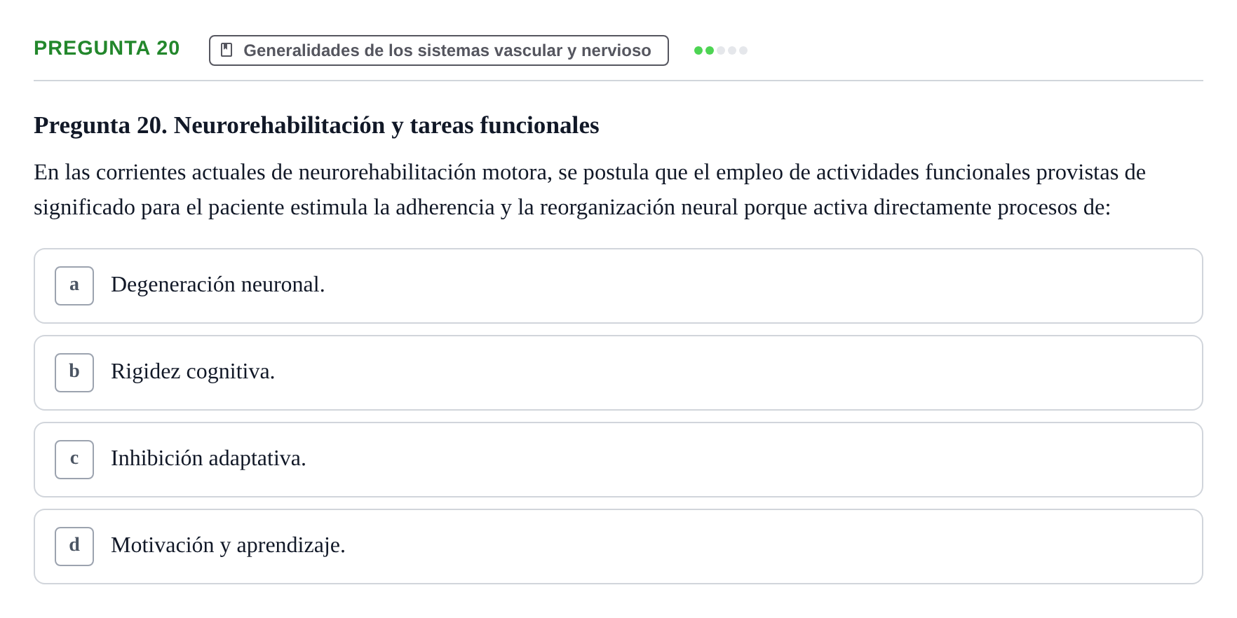 Enunciado: Pregunta 20