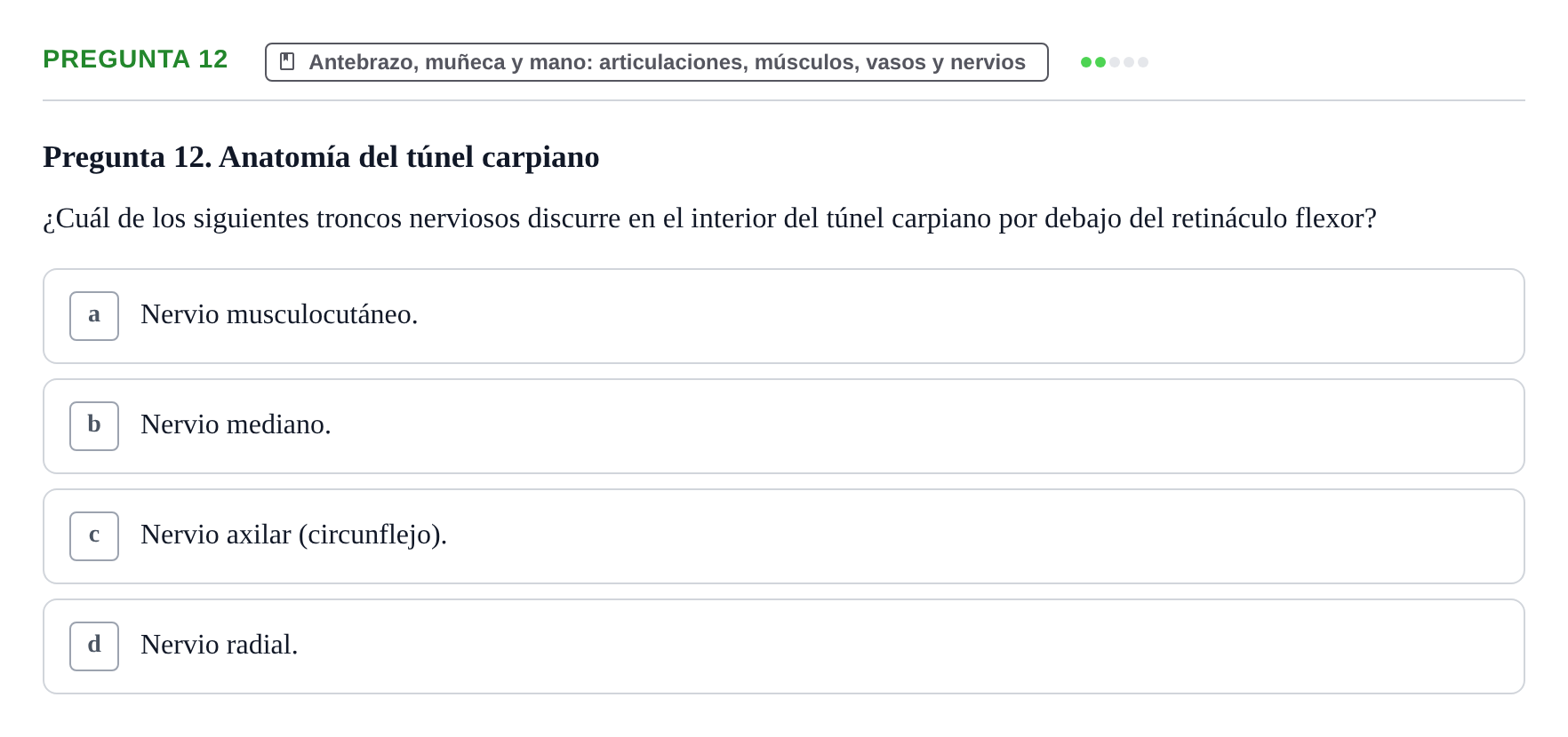 Enunciado: Pregunta 12