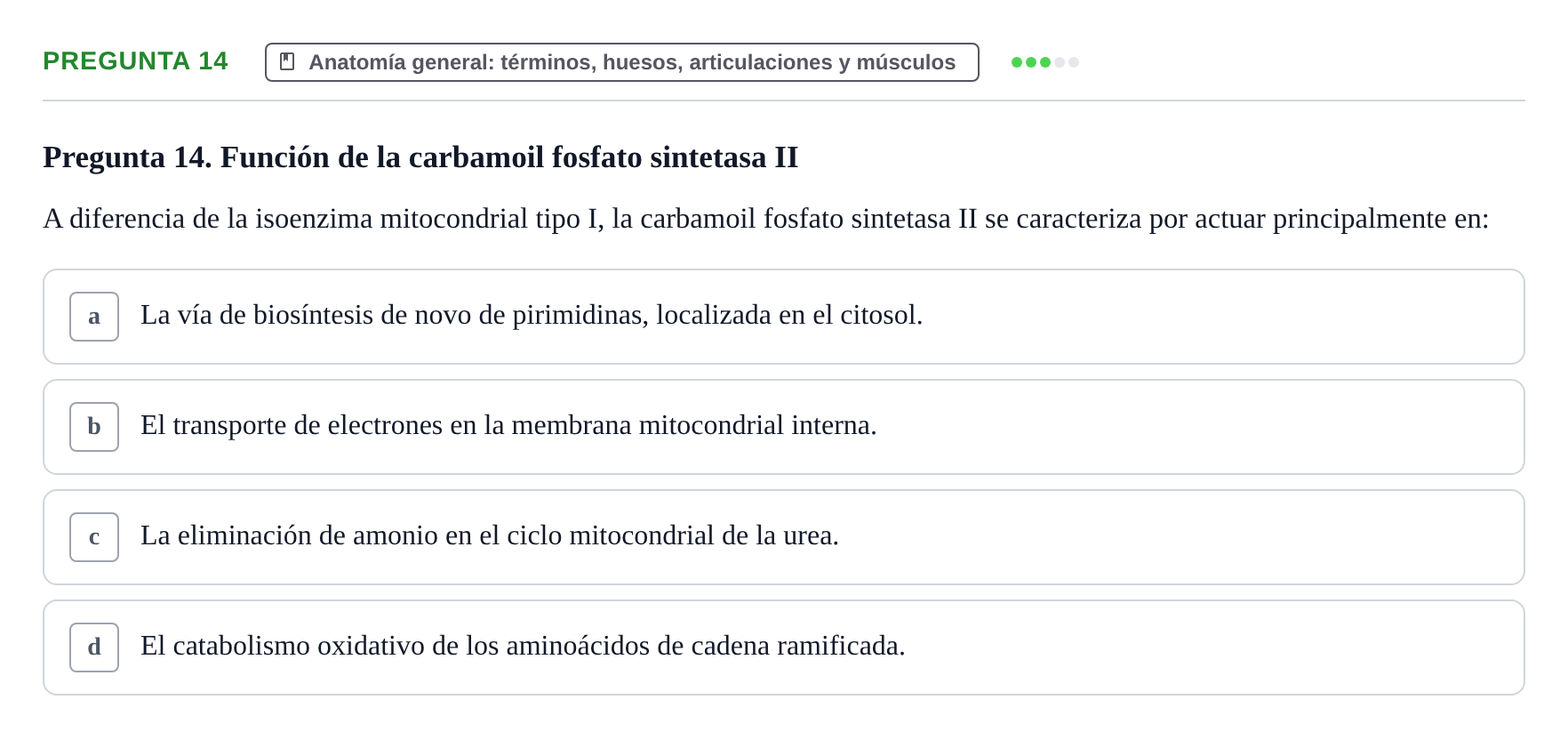 Enunciado: Pregunta 14