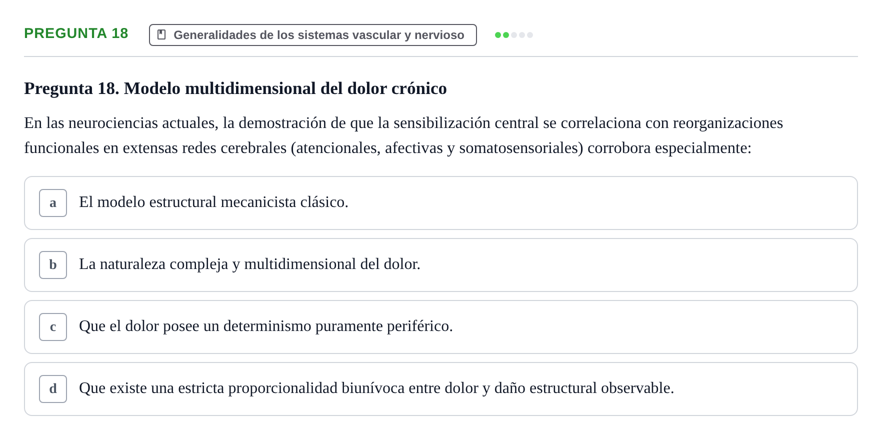 Enunciado: Pregunta 18