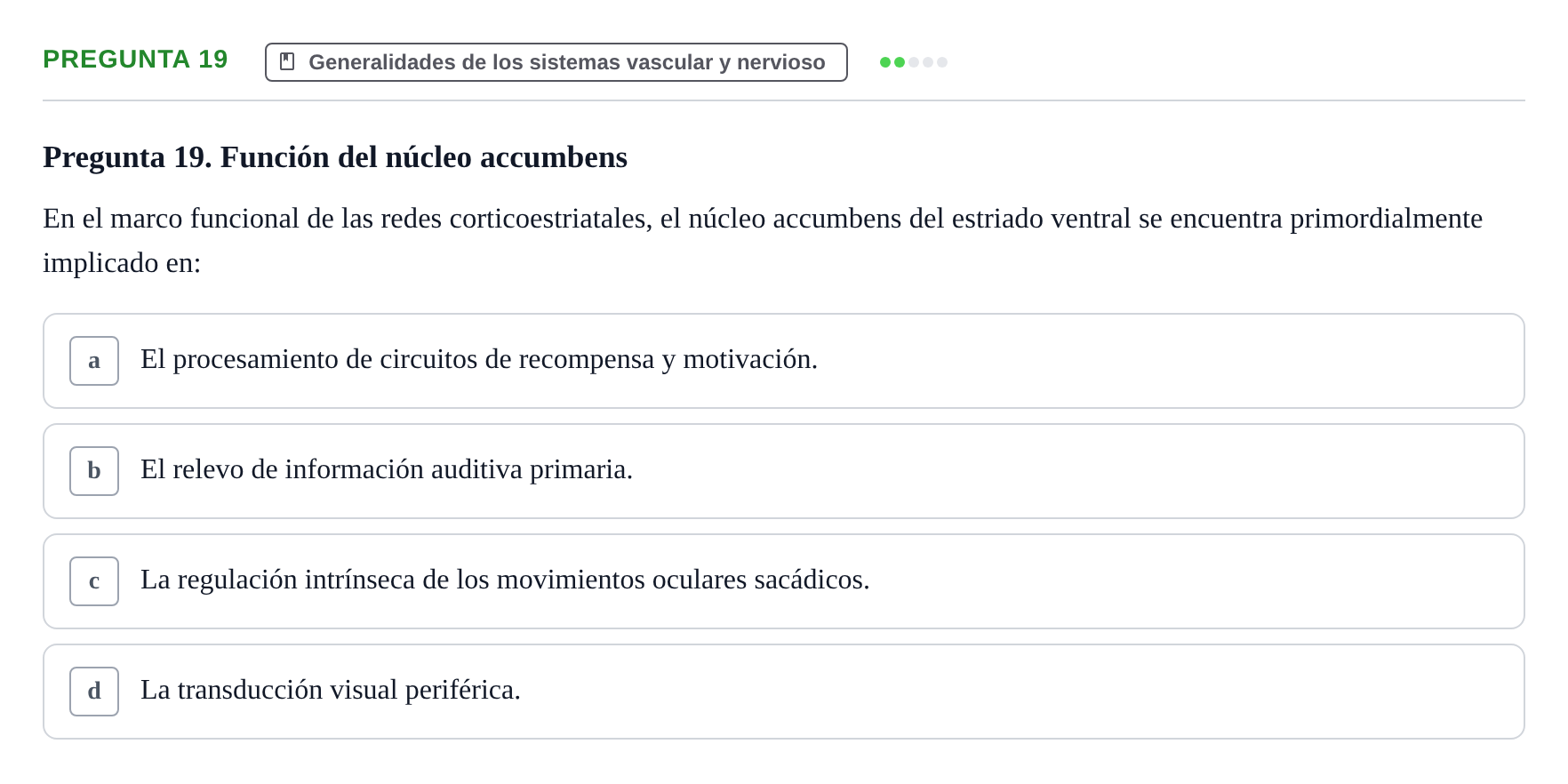 Enunciado: Pregunta 19