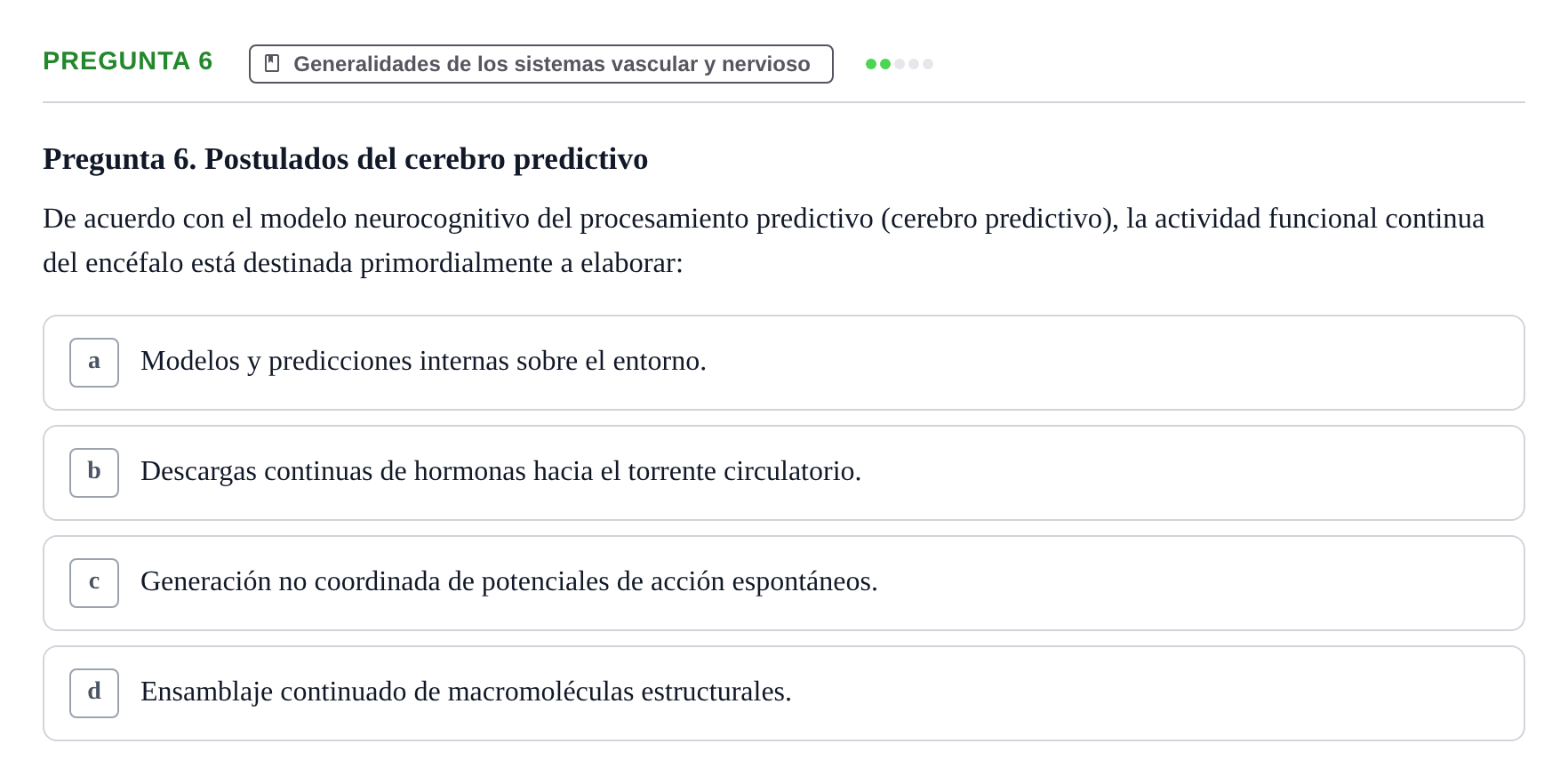 Enunciado: Pregunta 6