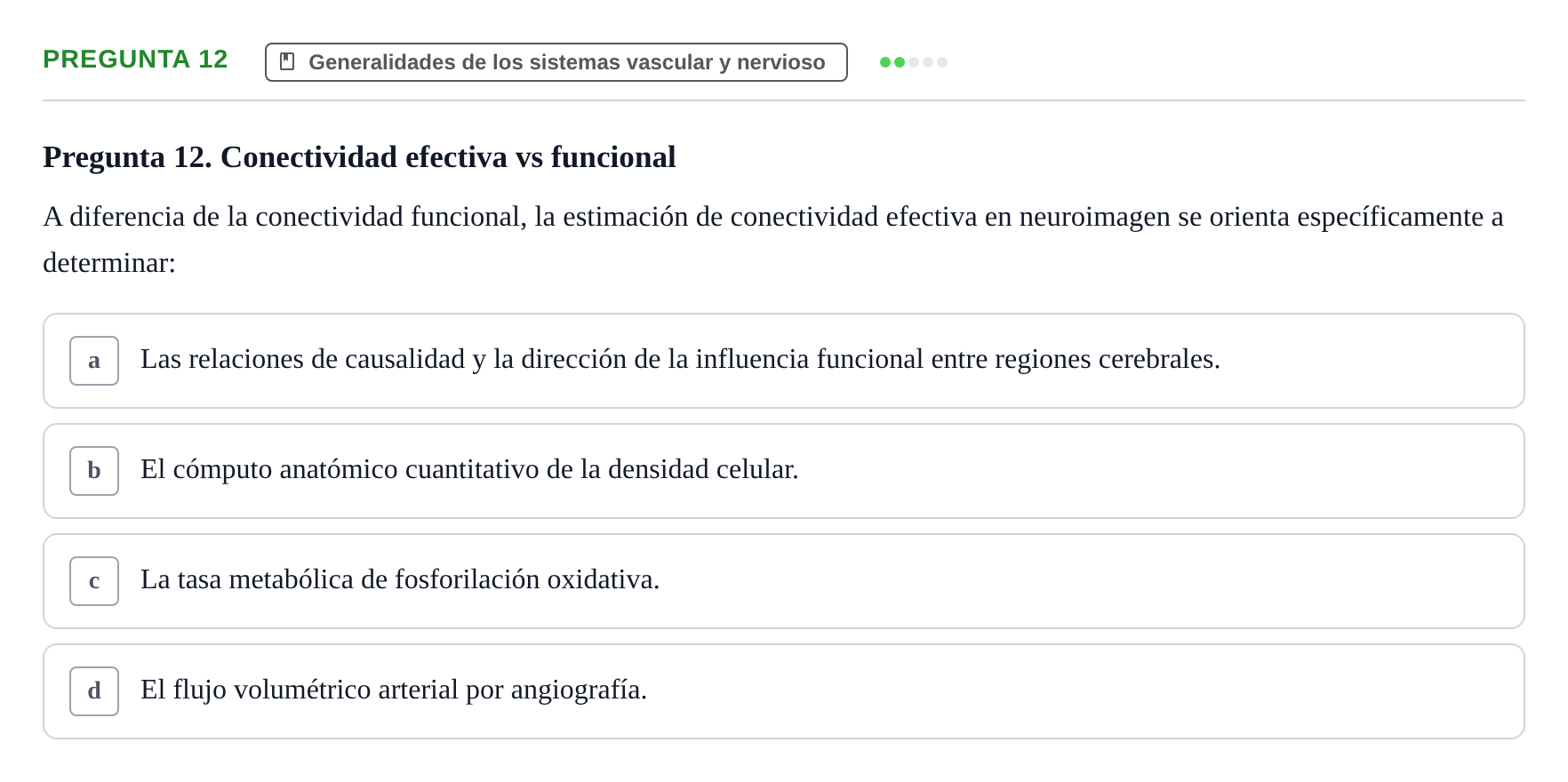 Enunciado: Pregunta 12