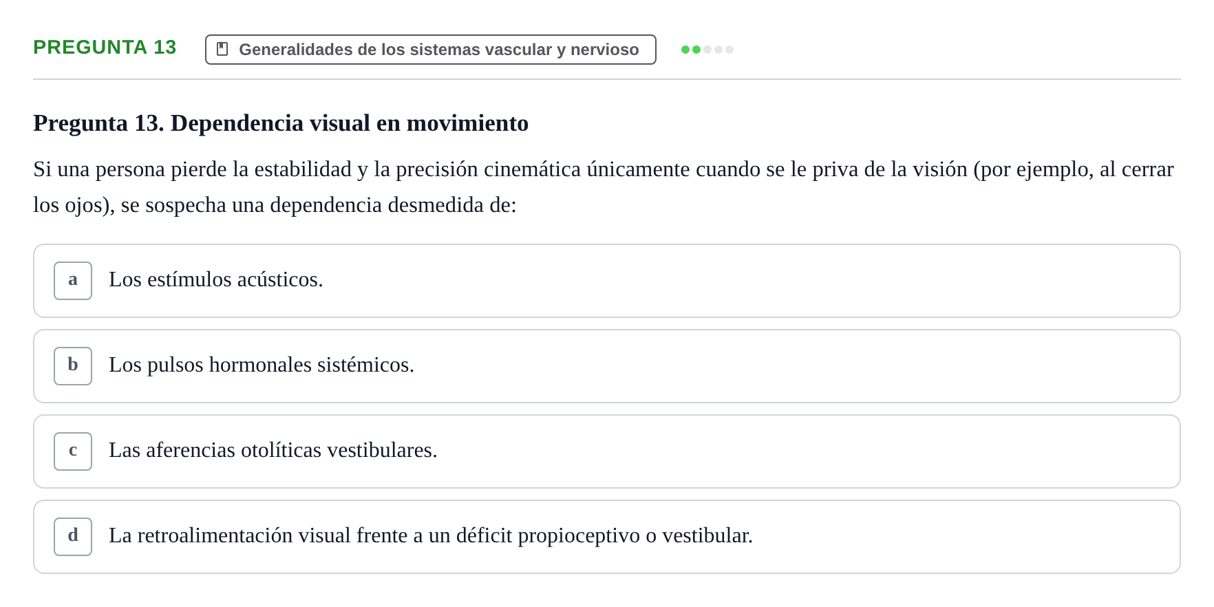 Enunciado: Pregunta 13