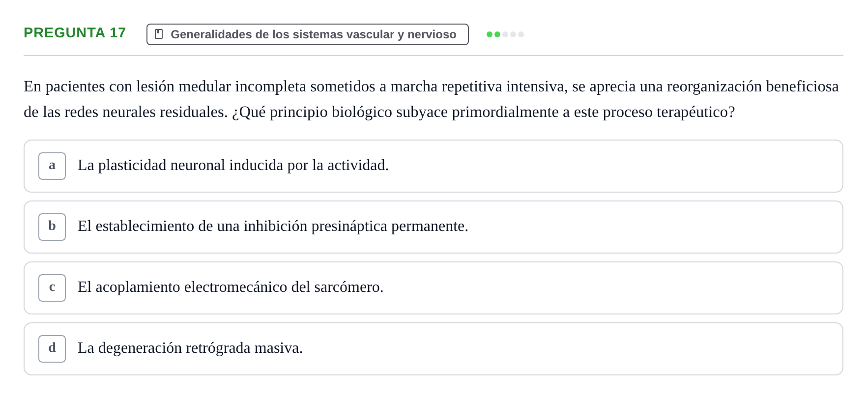 Enunciado: Pregunta 17