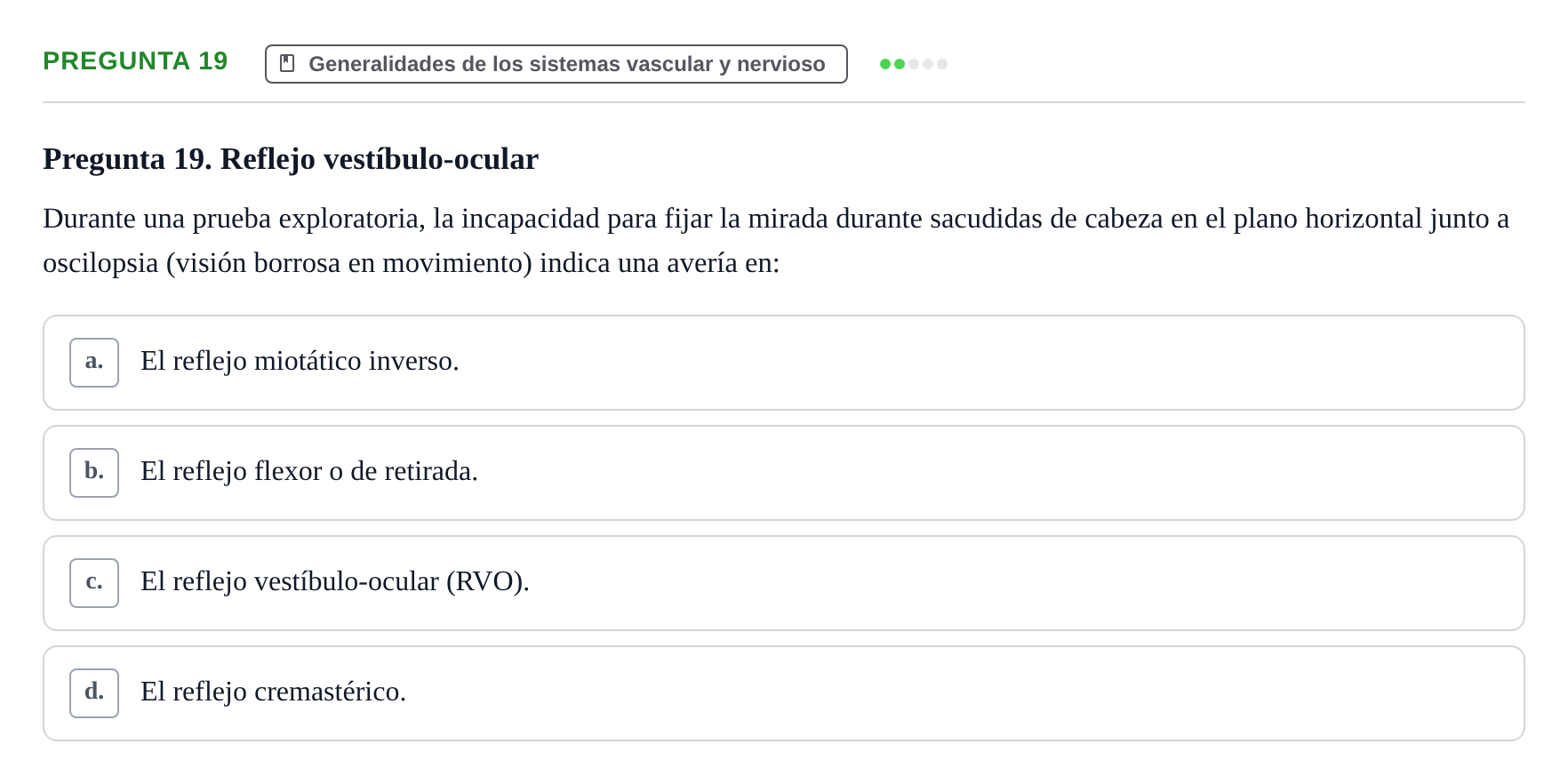 Enunciado: Pregunta 19