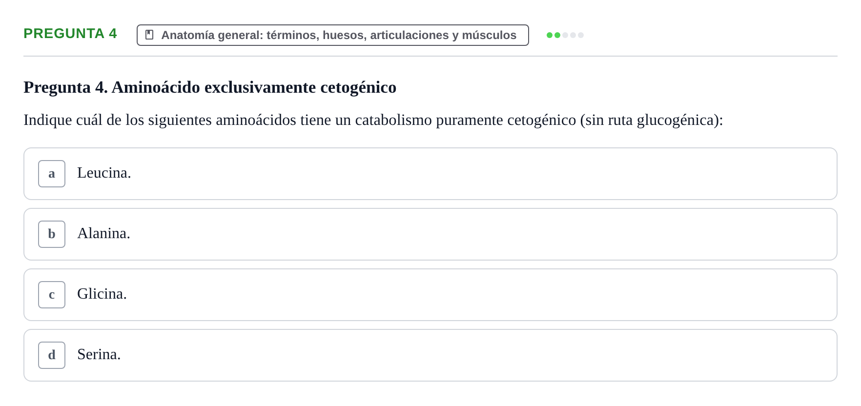 Enunciado: Pregunta 4