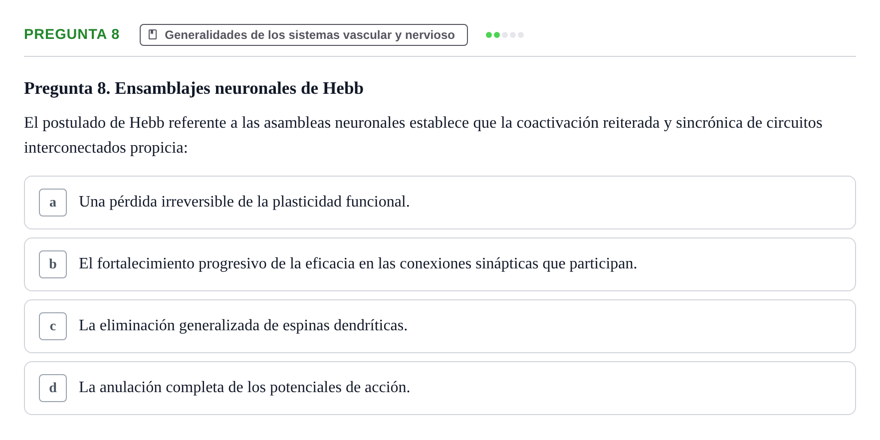 Enunciado: Pregunta 8