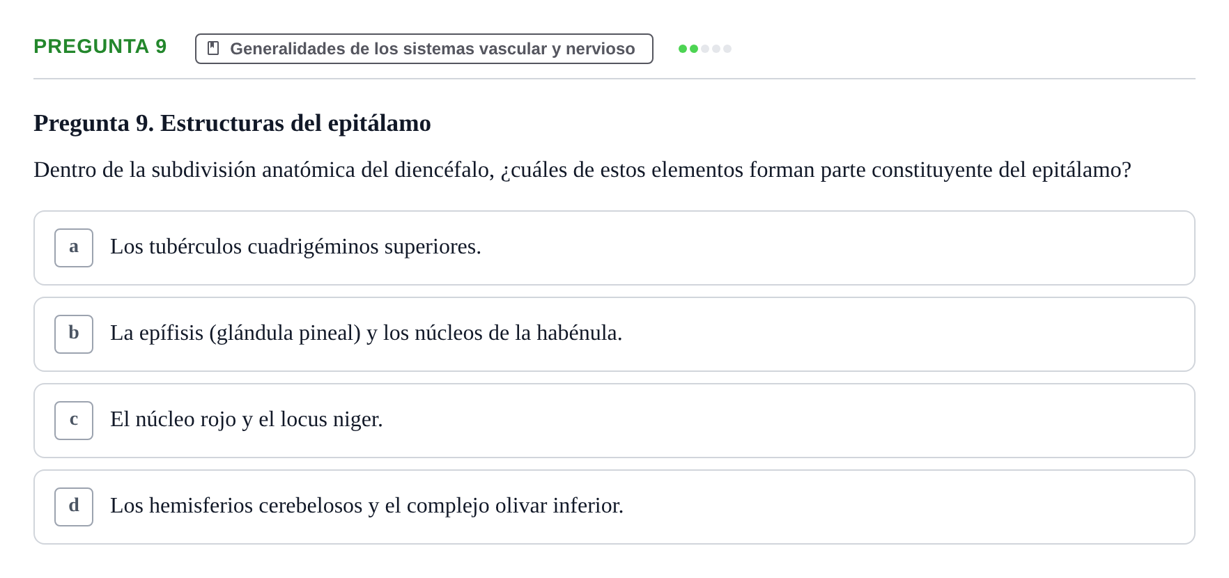 Enunciado: Pregunta 9