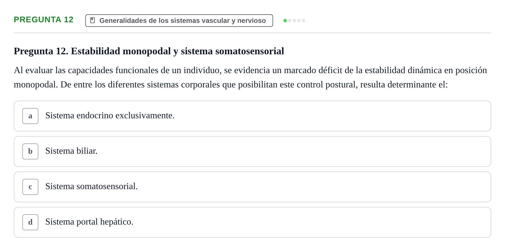 Enunciado: Pregunta 12