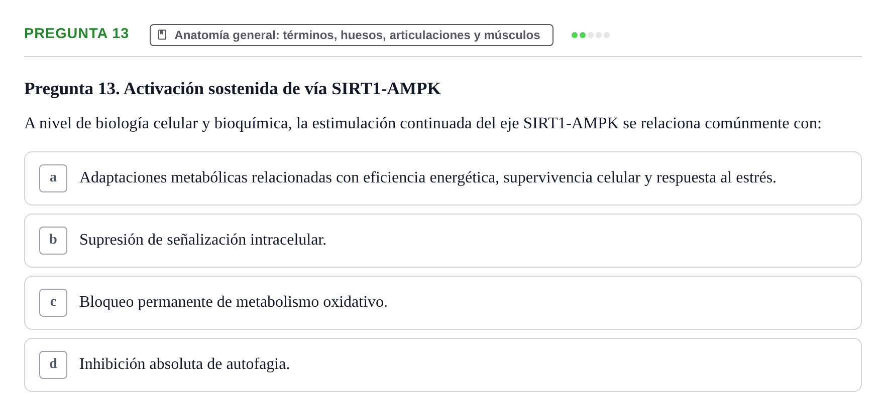 Enunciado: Pregunta 13