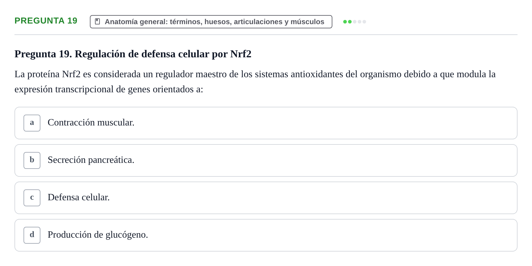 Enunciado: Pregunta 19