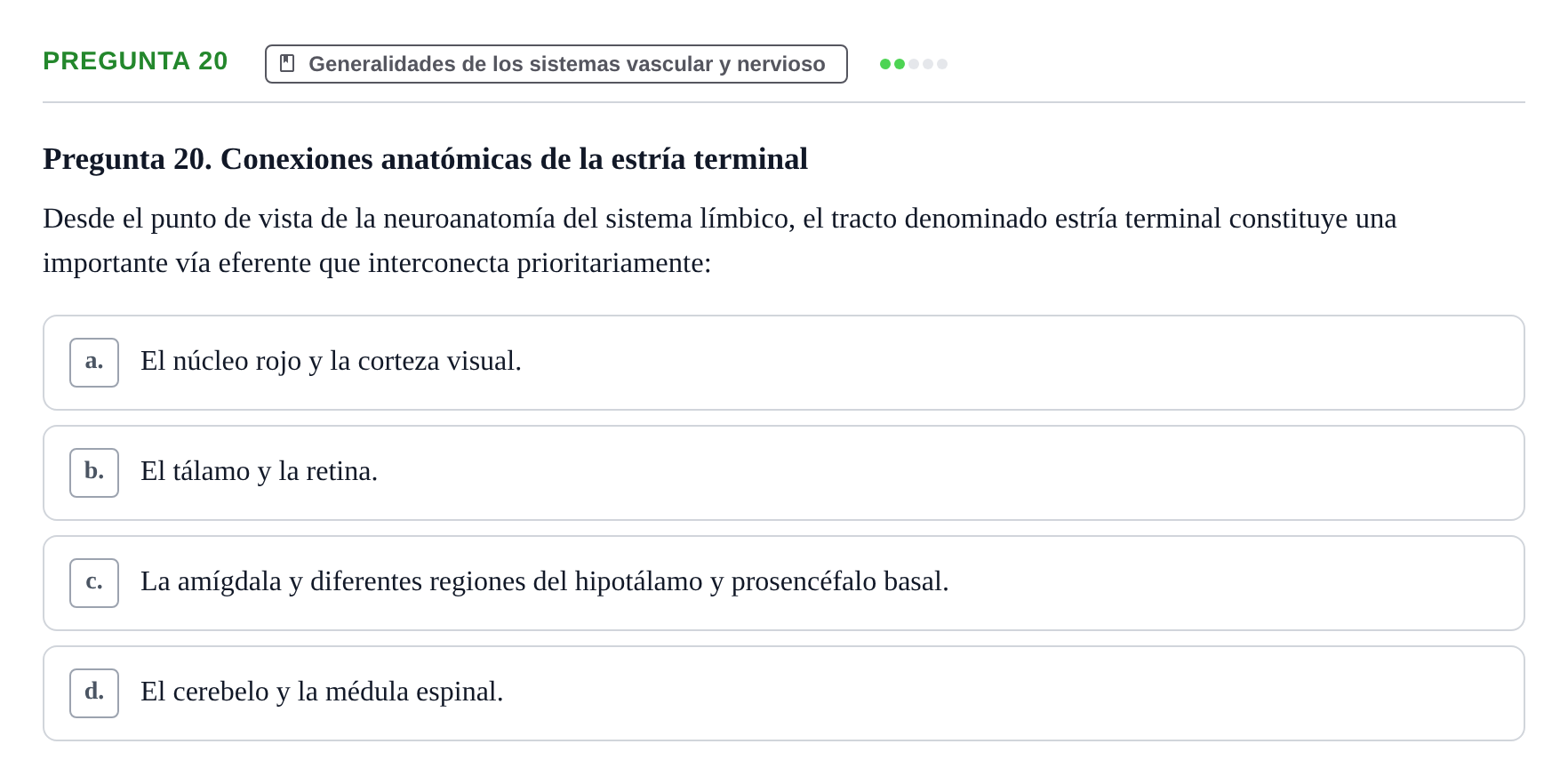 Enunciado: Pregunta 20