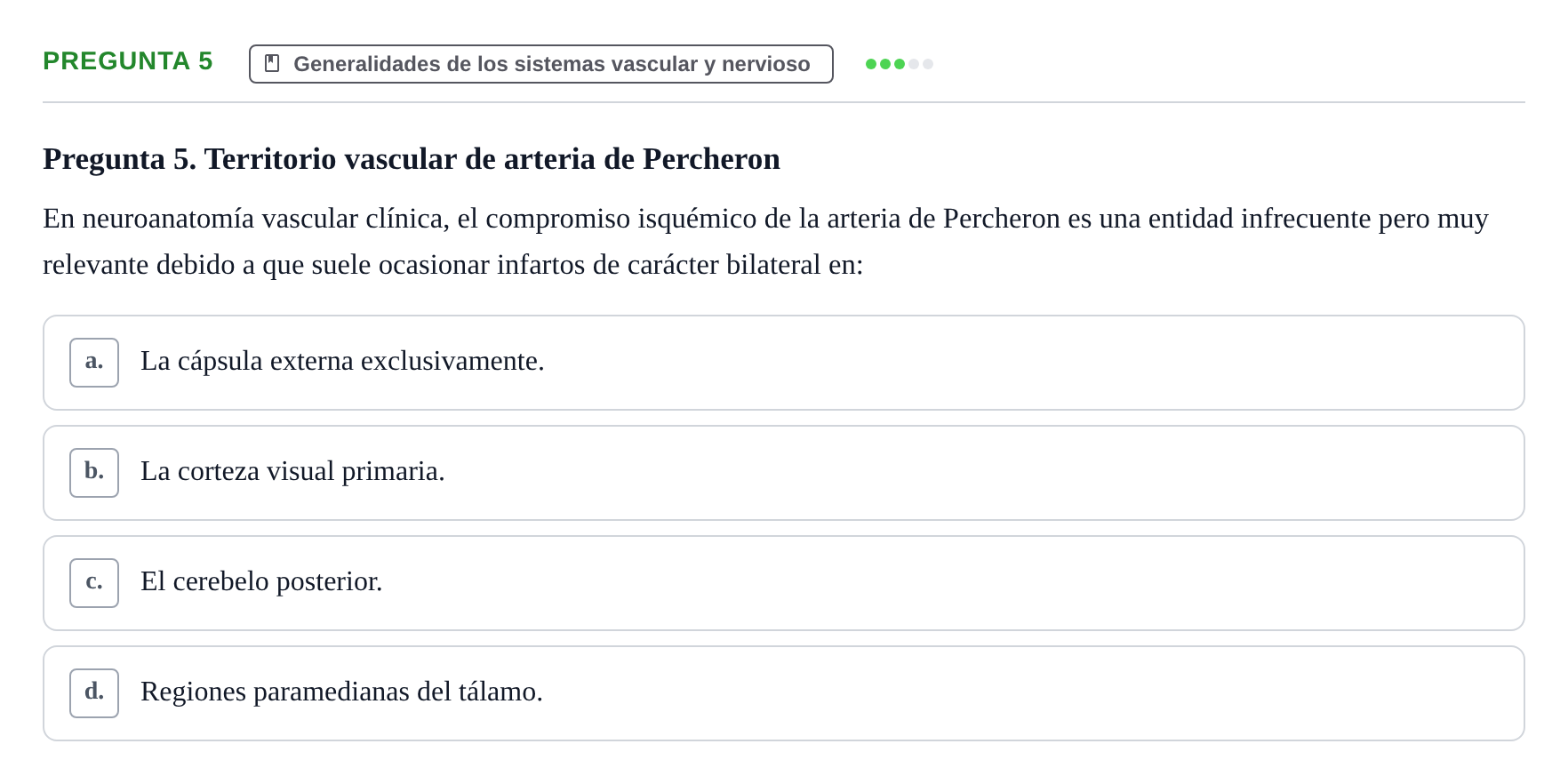 Enunciado: Pregunta 5