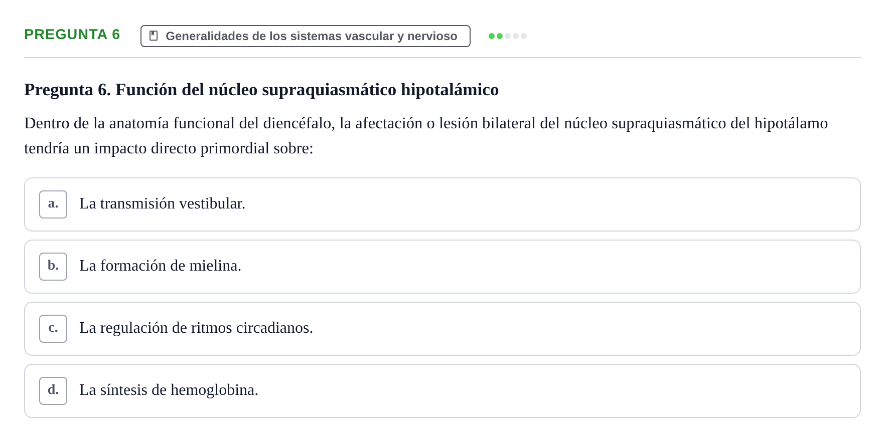 Enunciado: Pregunta 6