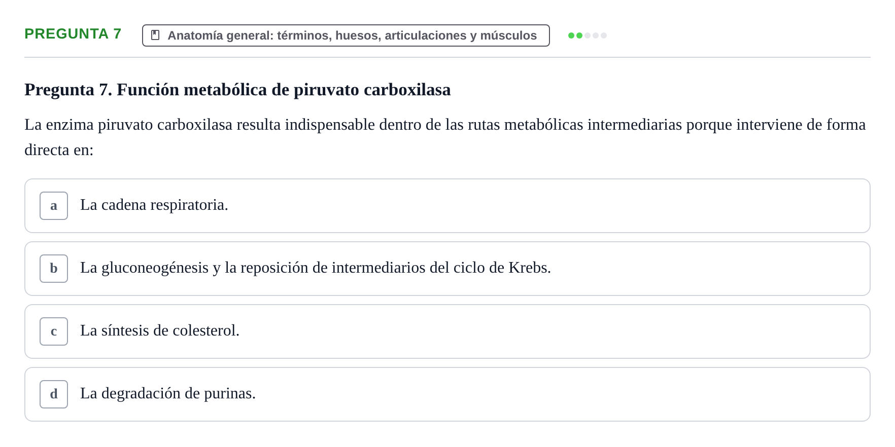 Enunciado: Pregunta 7