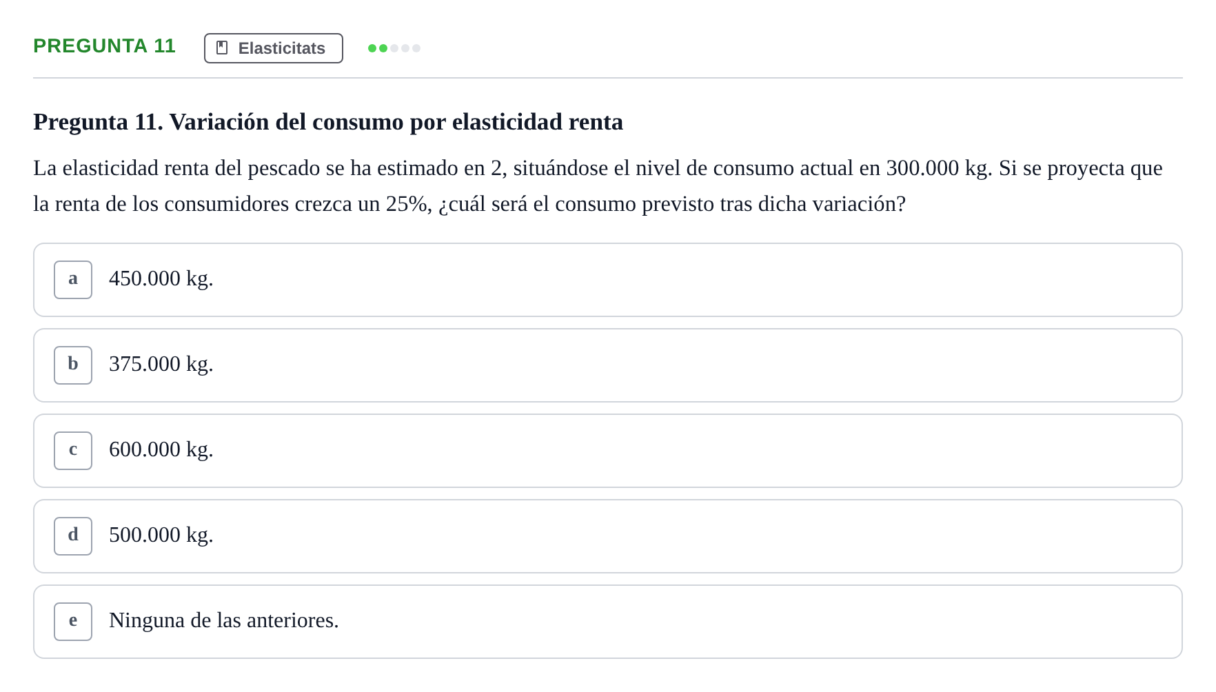 Enunciado: Pregunta 11 · Introducción a la Economía UAB 2010