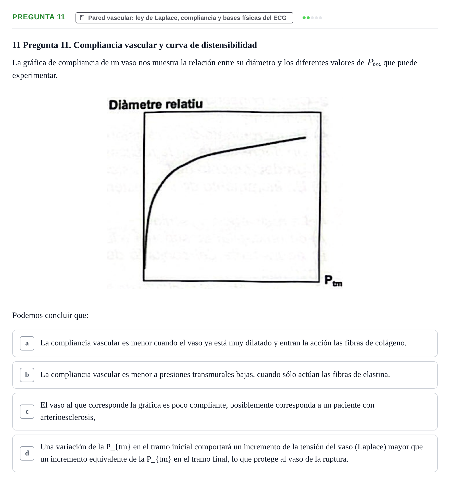 Enunciado: Pregunta 11 · Biofísica UAB 2023