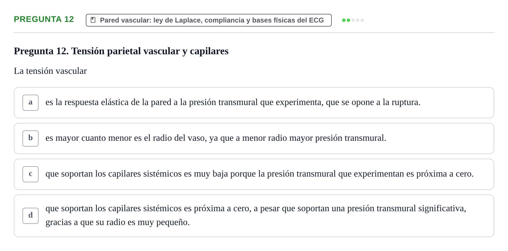 Enunciado: Pregunta 12 · Biofísica UAB 2023