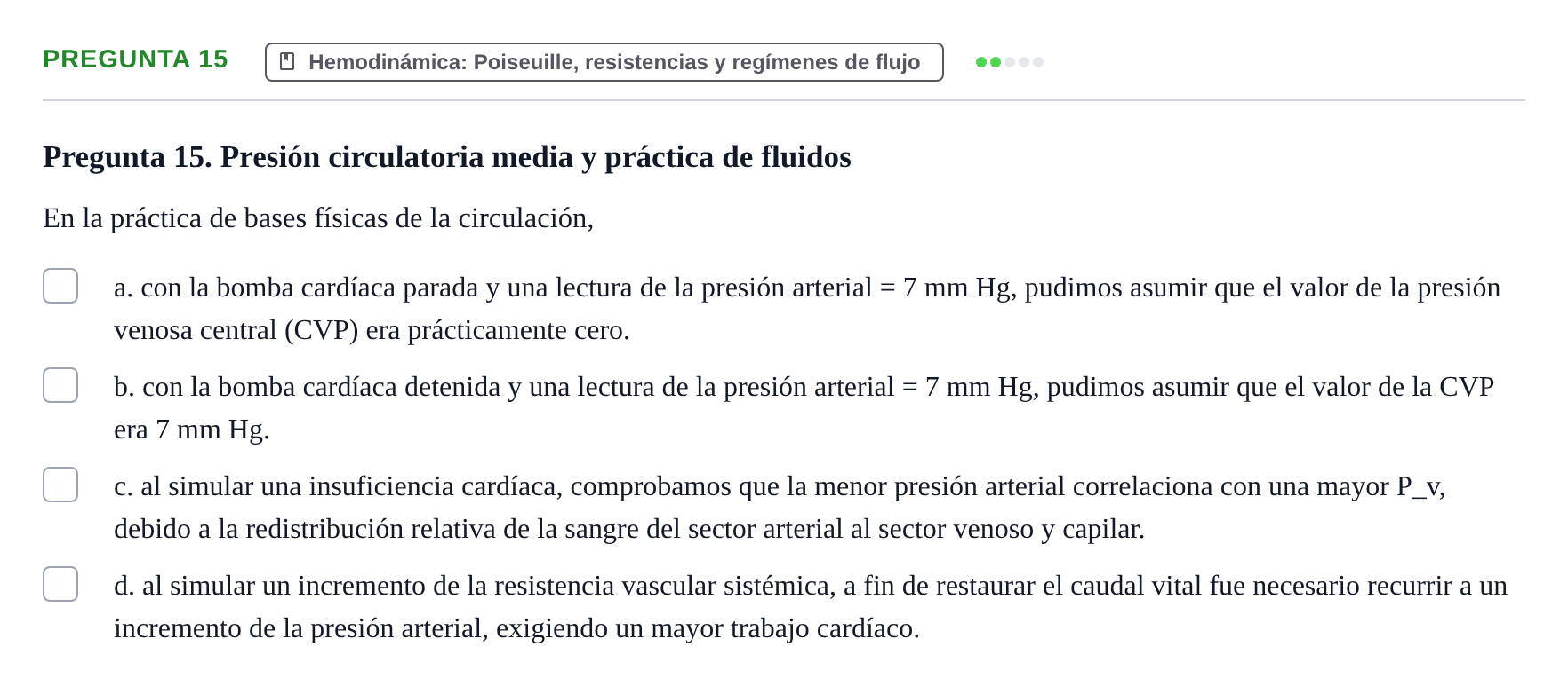 Enunciado: Pregunta 15 · Biofísica UAB 2023
