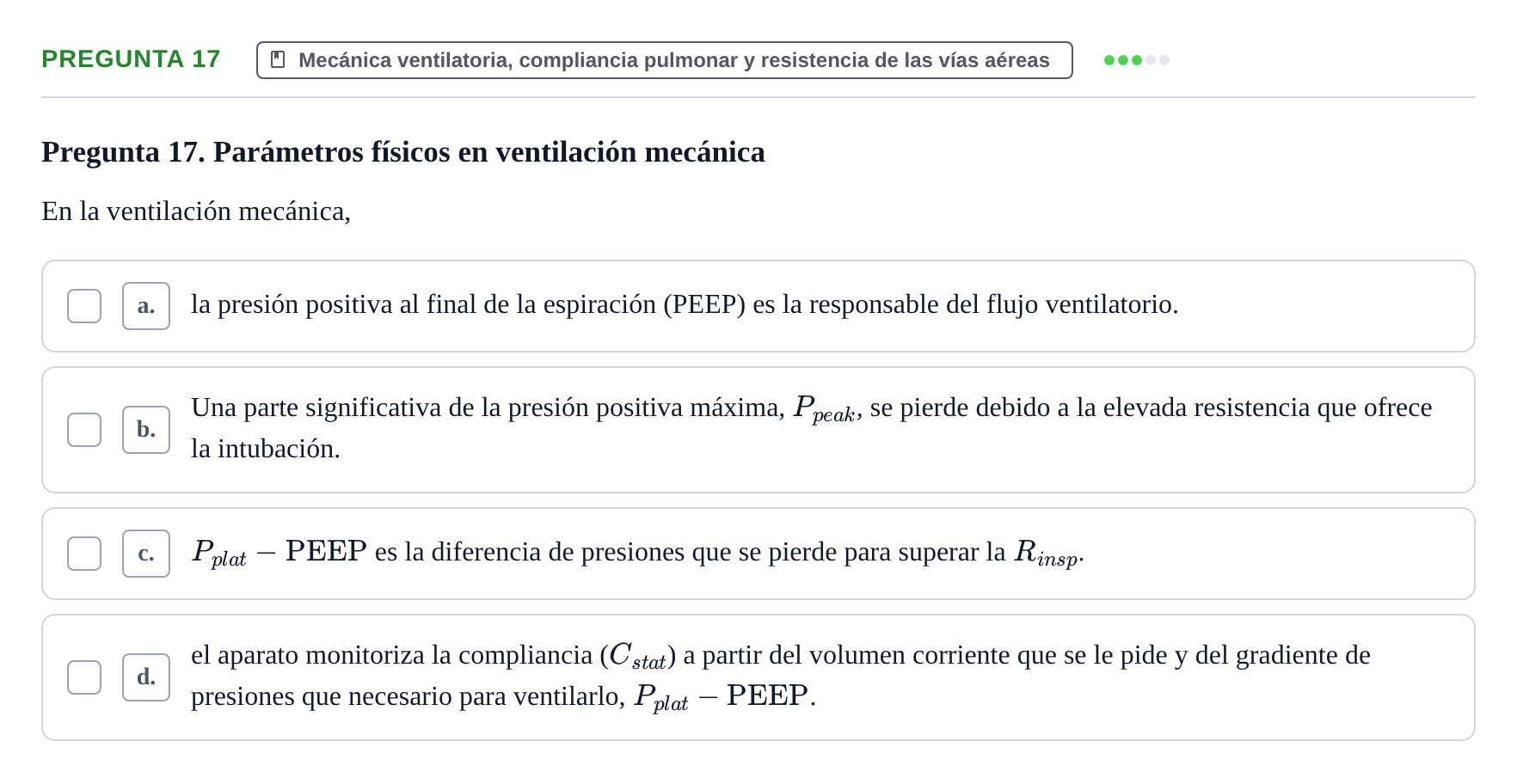 Enunciado: Pregunta 17 · Biofísica UAB 2023
