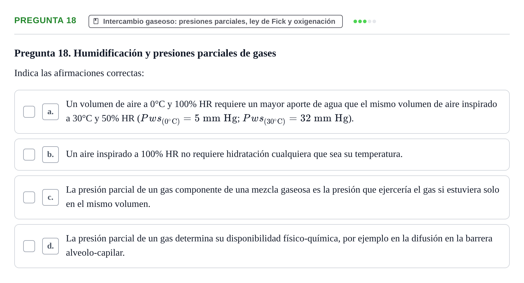 Enunciado: Pregunta 18 · Biofísica UAB 2023