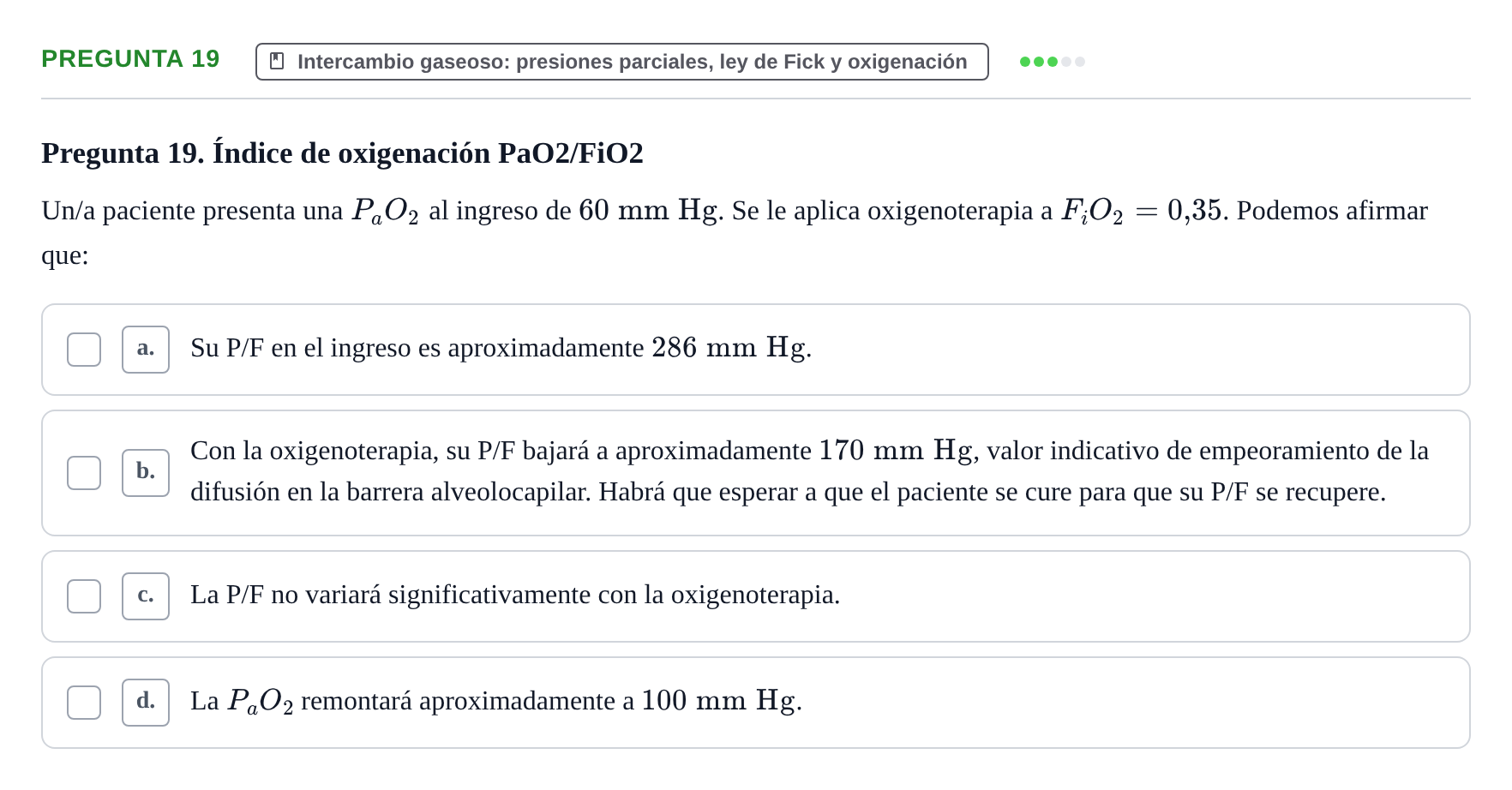 Enunciado: Pregunta 19 · Biofísica UAB 2023