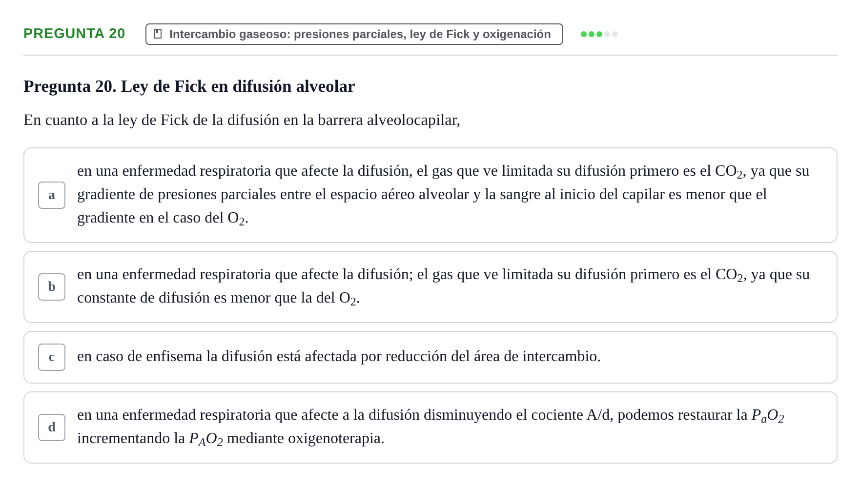 Enunciado: Pregunta 20 · Biofísica UAB 2023