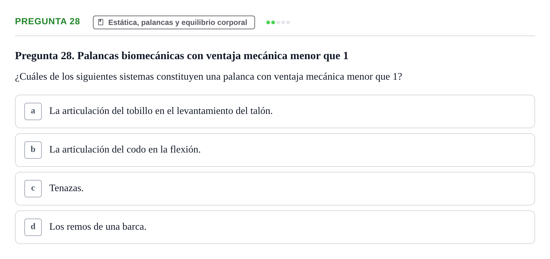Enunciado: Pregunta 28 · Biofísica UAB 2023