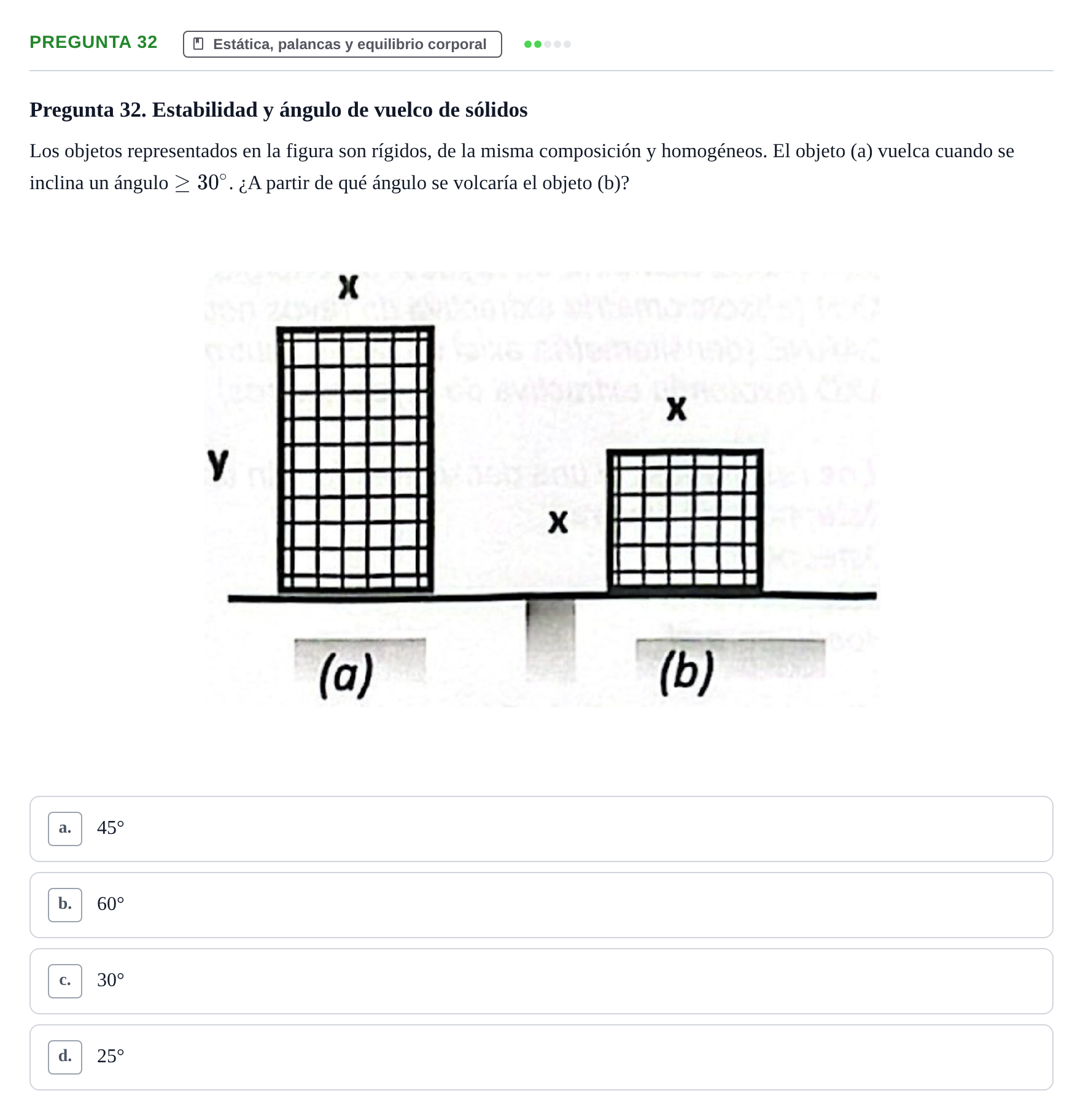 Enunciado: Pregunta 32 · Biofísica UAB 2023
