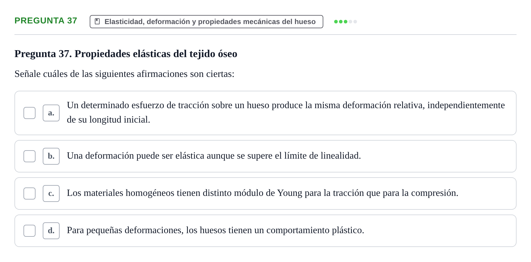 Enunciado: Pregunta 37 · Biofísica UAB 2023