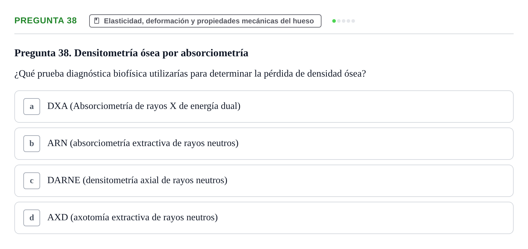 Enunciado: Pregunta 38 · Biofísica UAB 2023