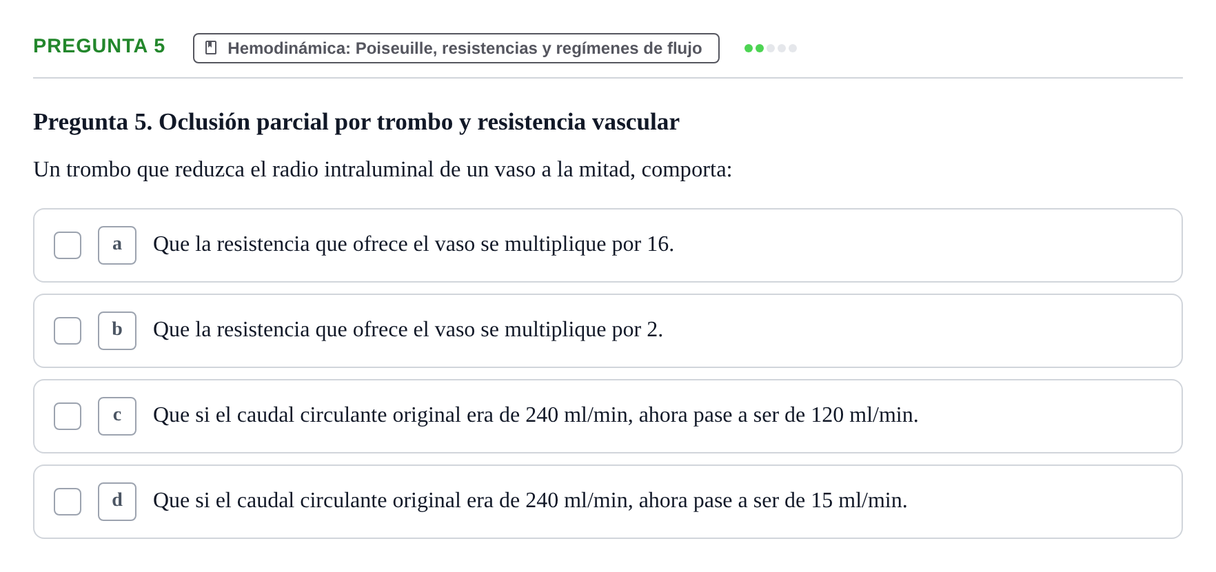 Enunciado: Pregunta 5 · Biofísica UAB 2023