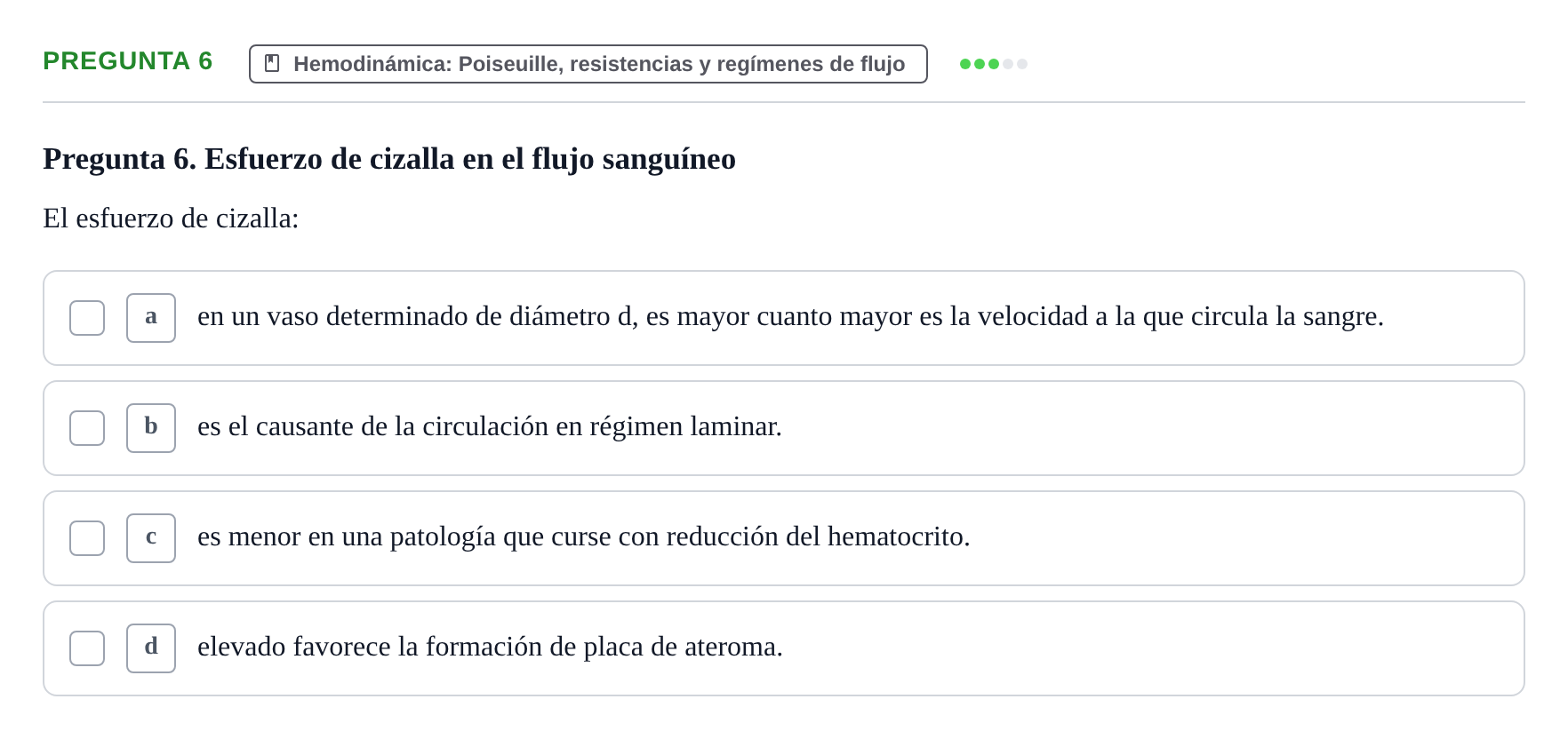 Enunciado: Pregunta 6 · Biofísica UAB 2023