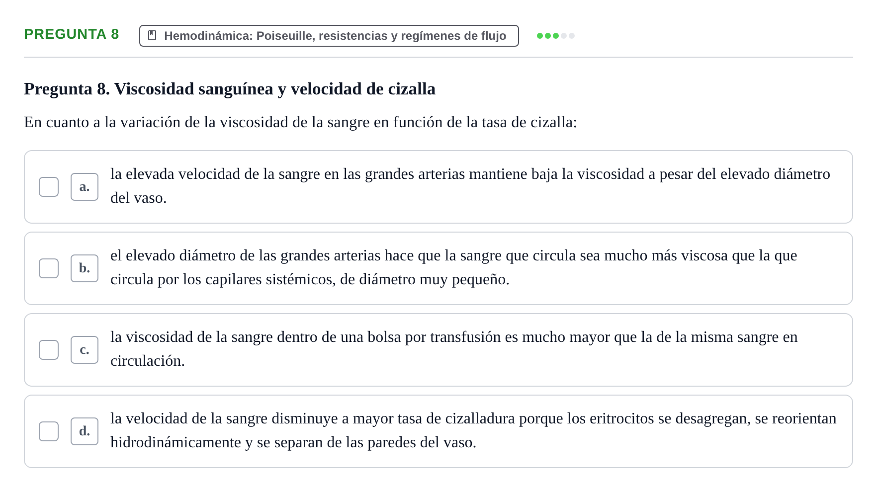 Enunciado: Pregunta 8 · Biofísica UAB 2023