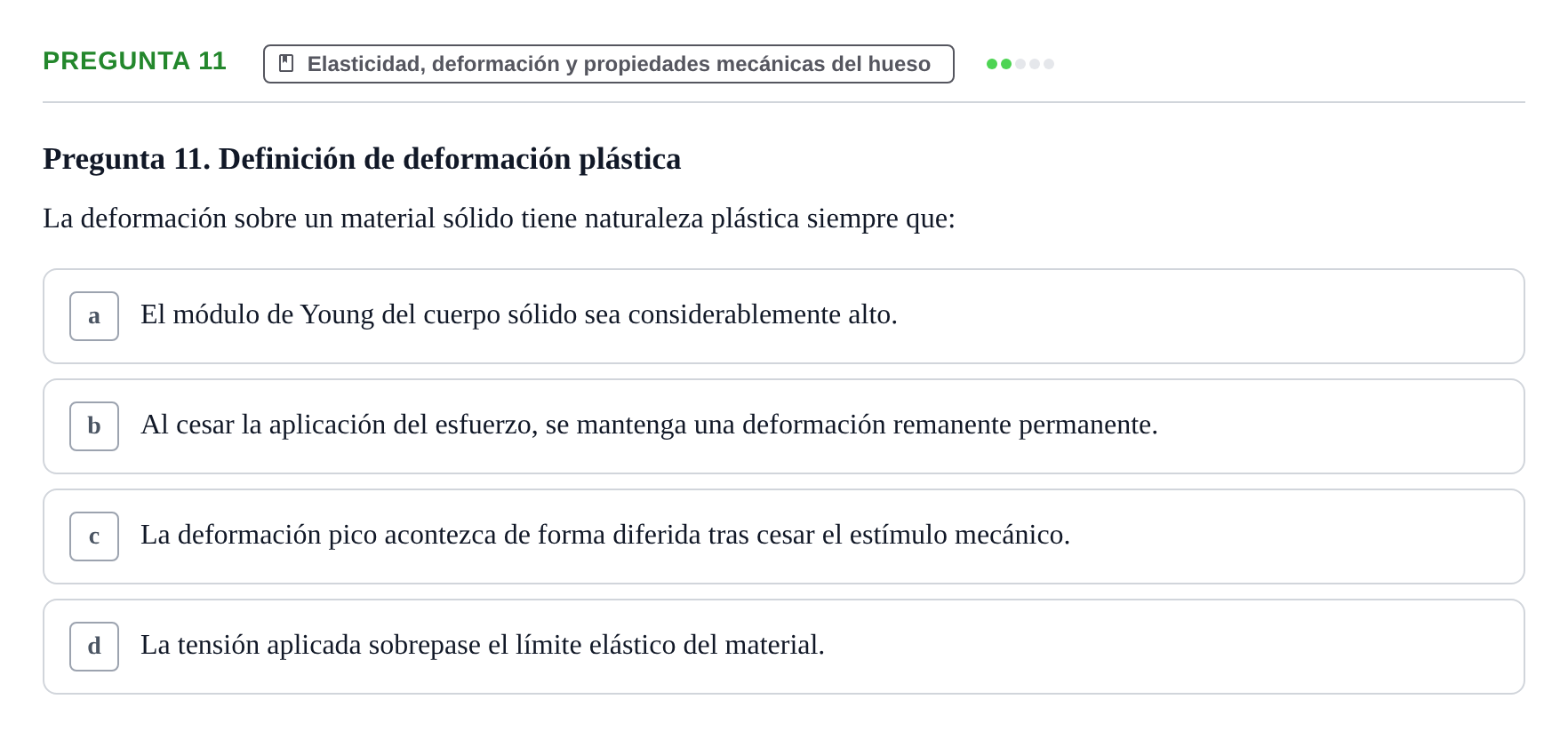 Enunciado: Pregunta 11 · Biofísica UAB 2024