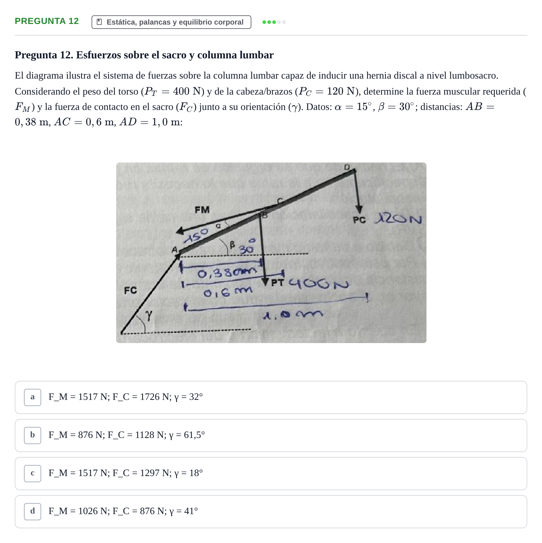 Enunciado: Pregunta 12 · Biofísica UAB 2024