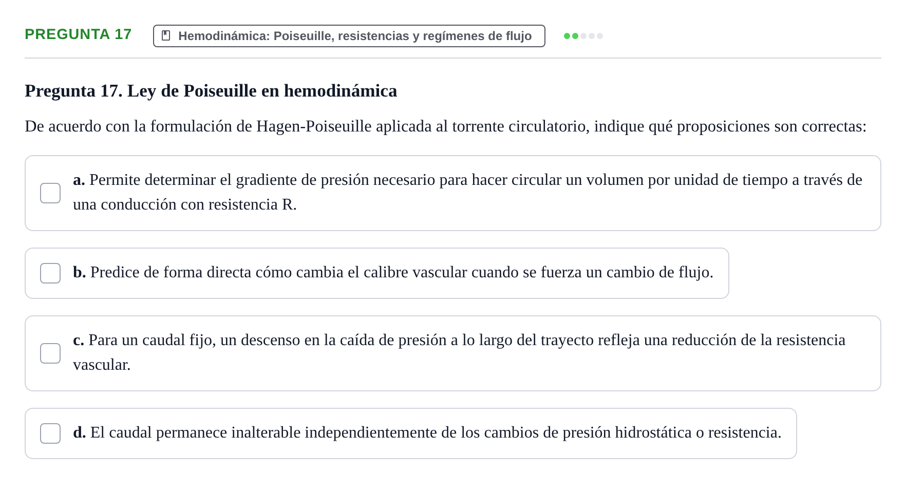 Enunciado: Pregunta 17 · Biofísica UAB 2024