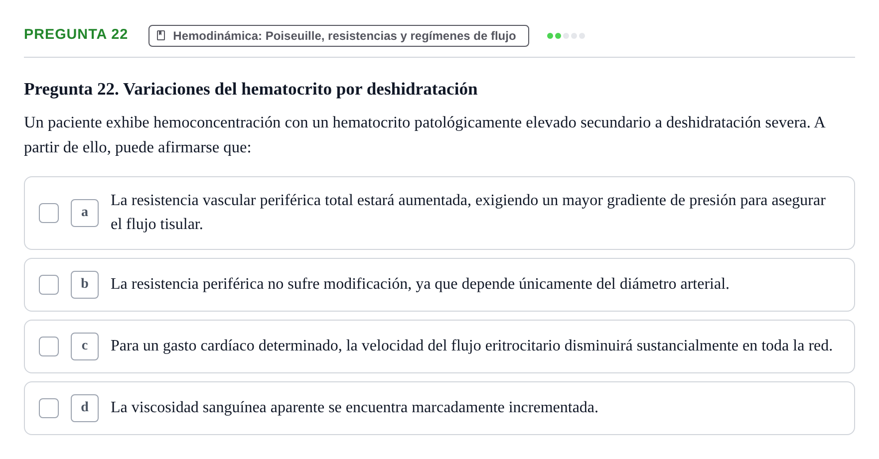 Enunciado: Pregunta 22 · Biofísica UAB 2024