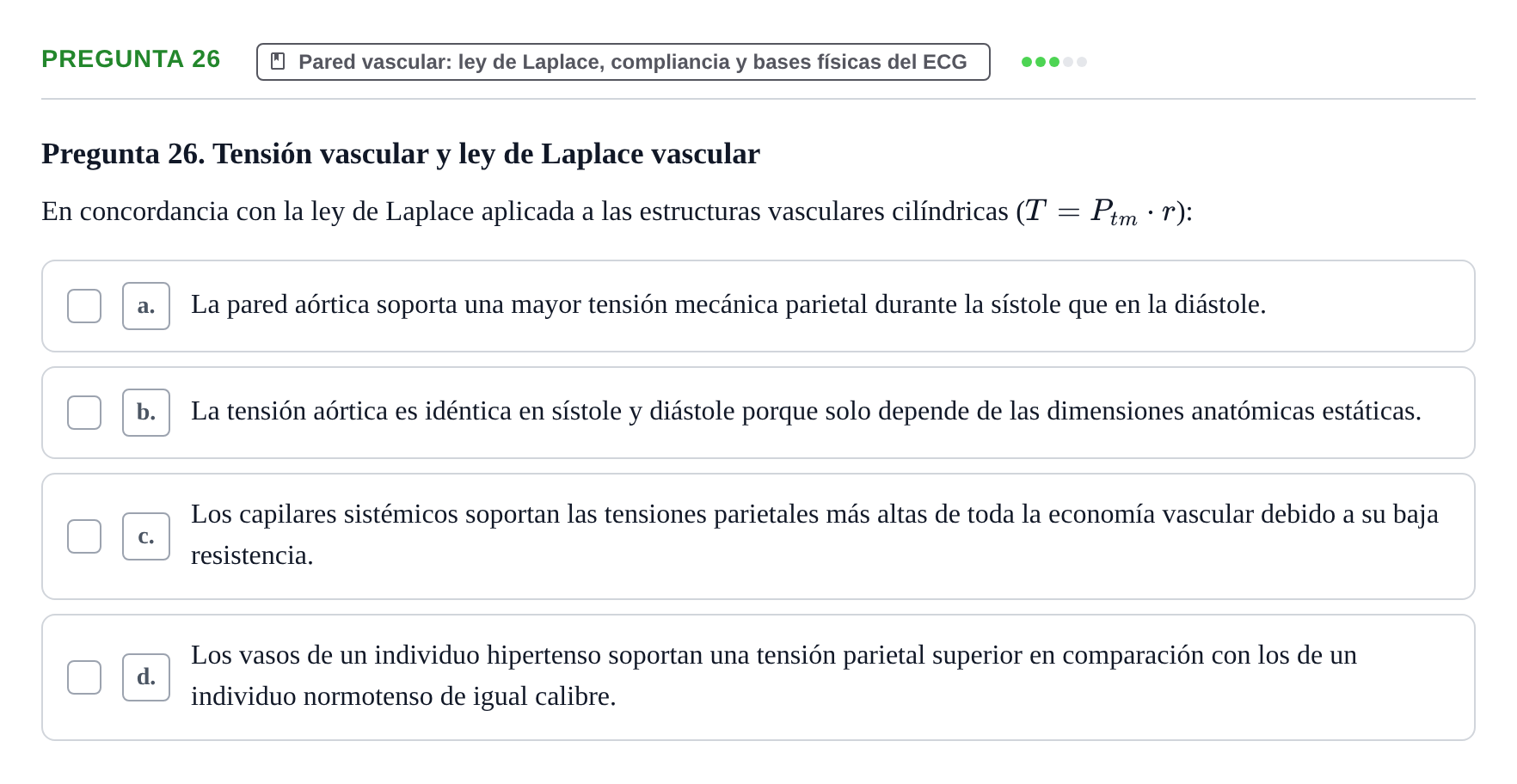 Enunciado: Pregunta 26 · Biofísica UAB 2024
