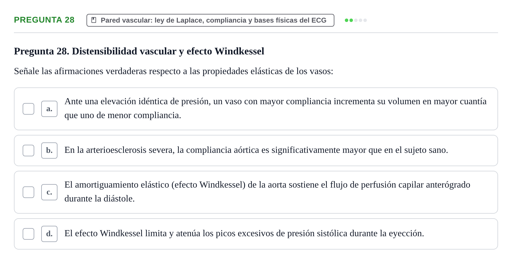 Enunciado: Pregunta 28 · Biofísica UAB 2024