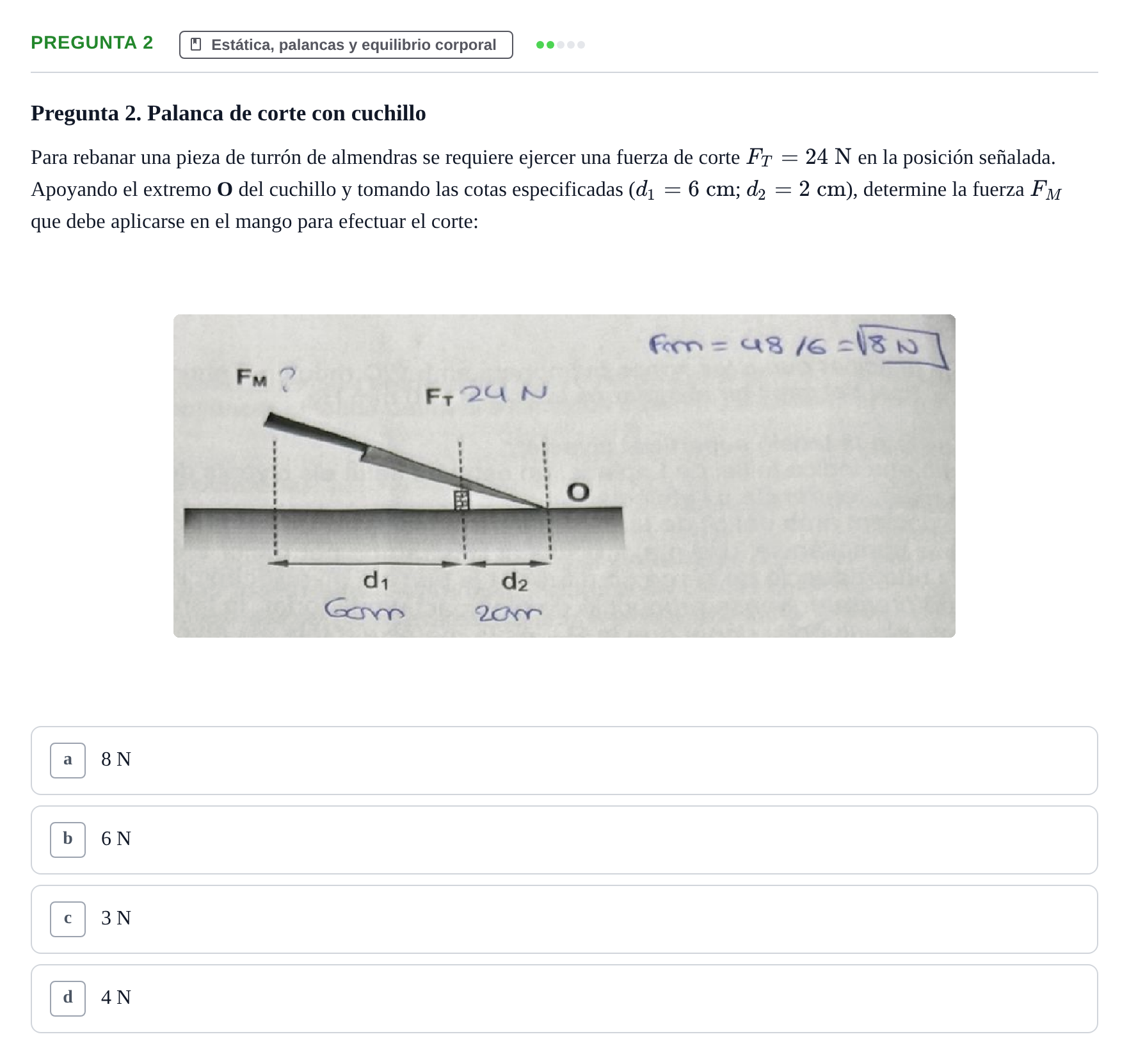 Enunciado: Pregunta 2 · Biofísica UAB 2024