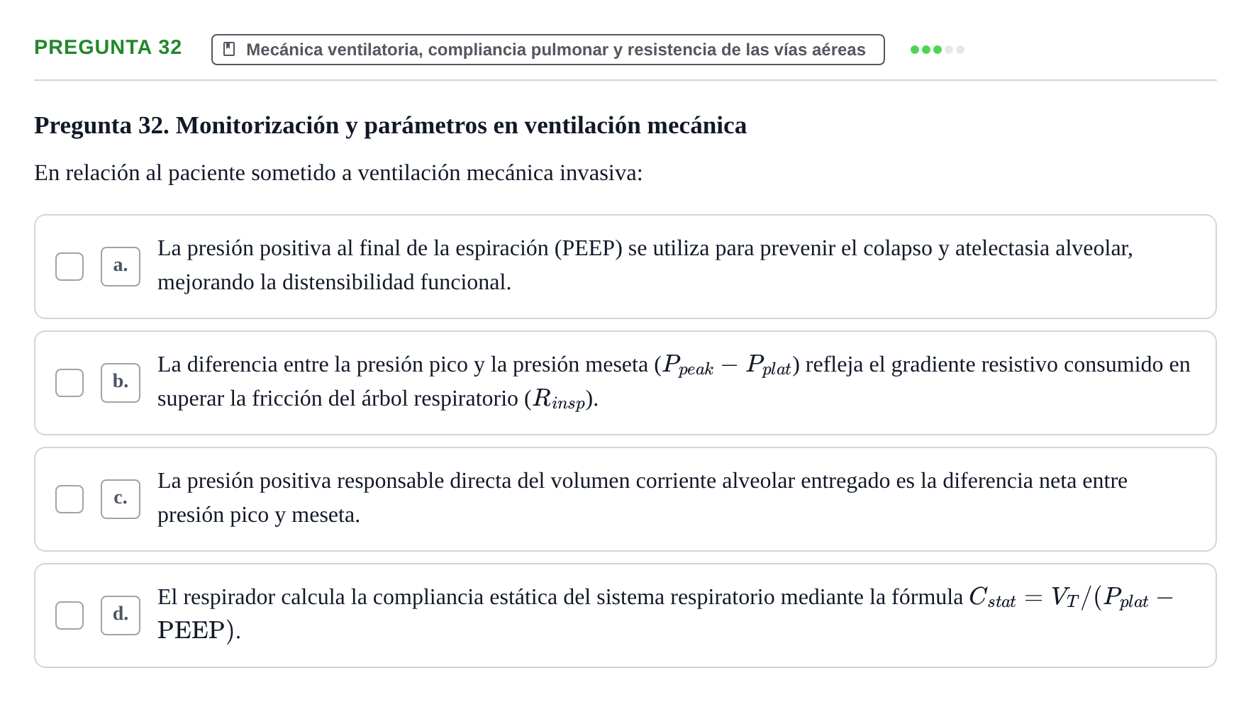 Enunciado: Pregunta 32 · Biofísica UAB 2024