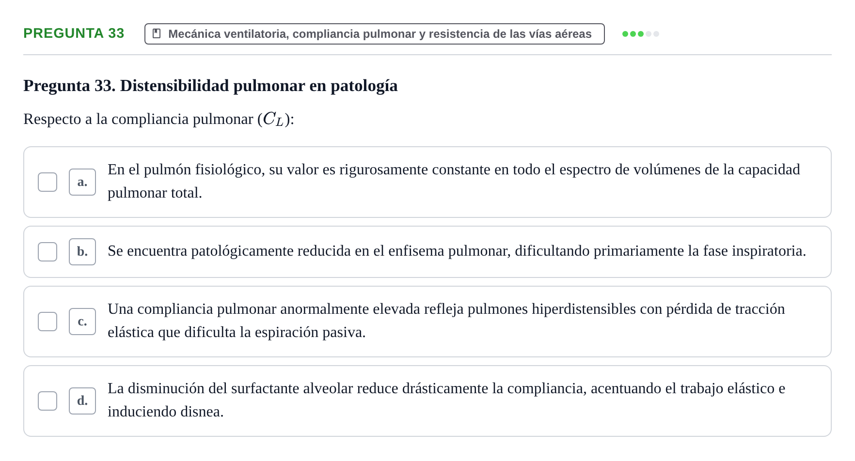 Enunciado: Pregunta 33 · Biofísica UAB 2024