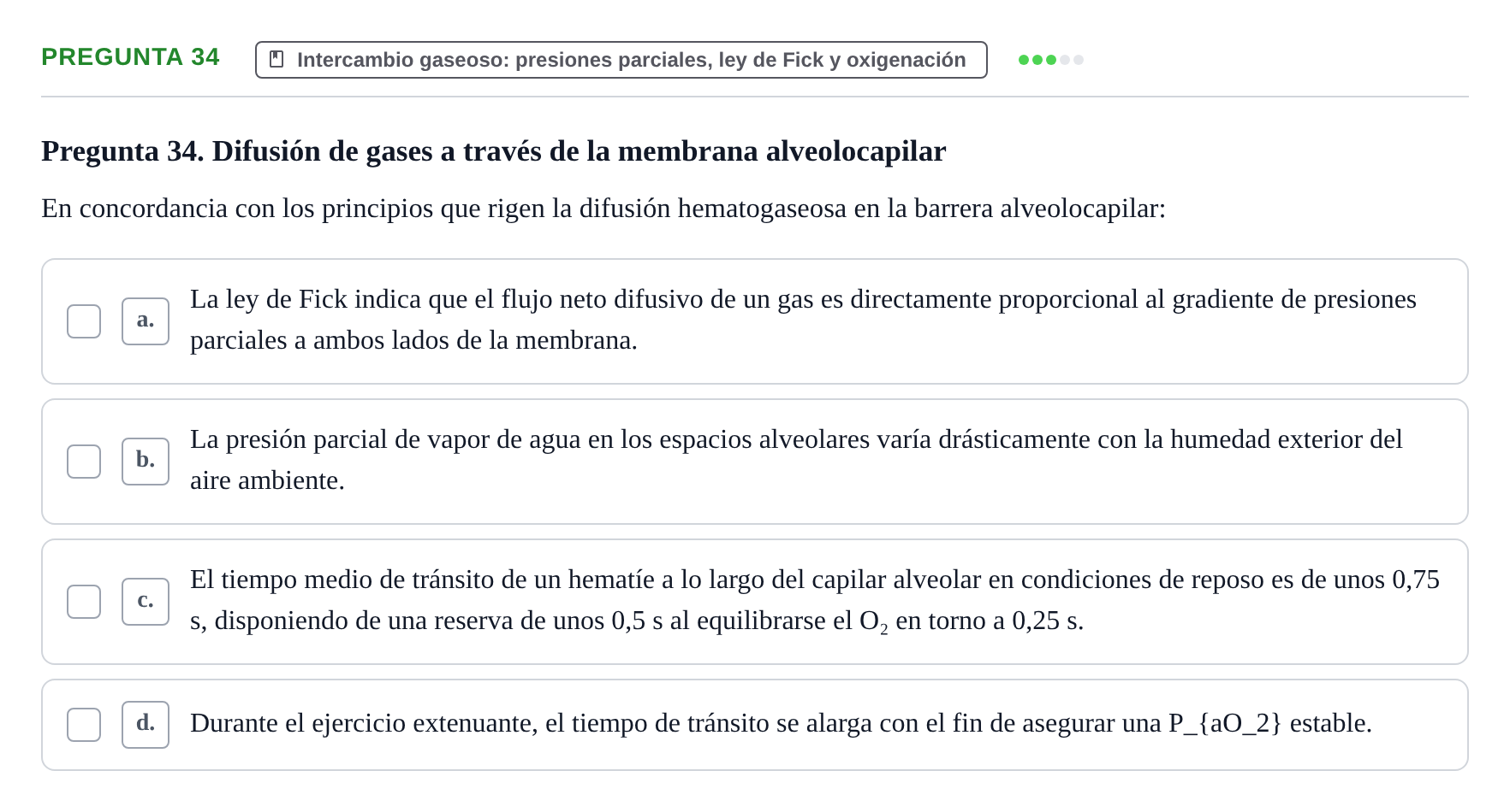 Enunciado: Pregunta 34 · Biofísica UAB 2024
